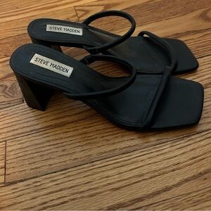 Steve Madden Black Strappy Heels